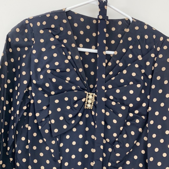 Vintage silk polka dot dress - Picture 2 of 2